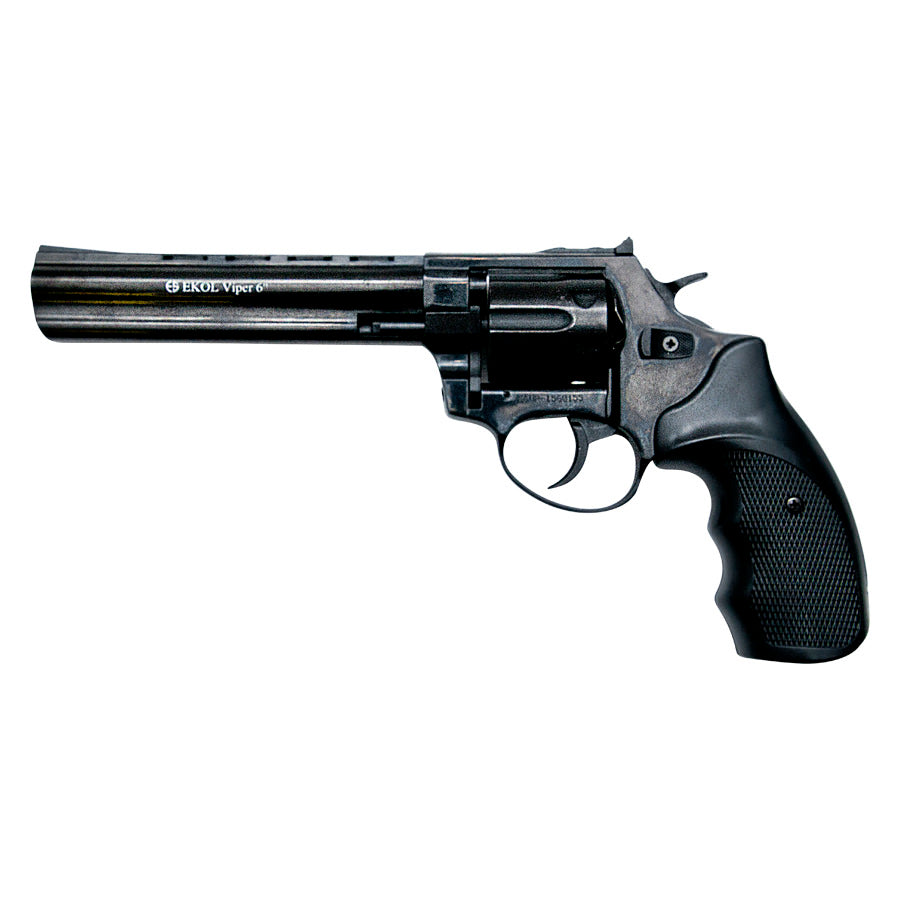 Viper 6 Inch Barrel 9MM Blank Firing Revolver Black Finish