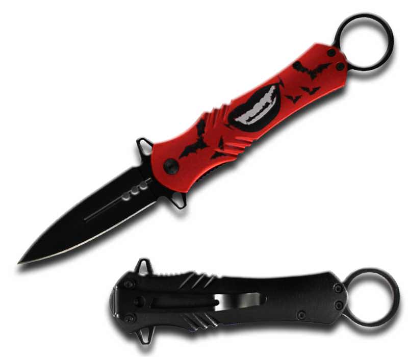 Spring Assist - 'Legal Auto Knife' - Bat MidKnight Dagger Style