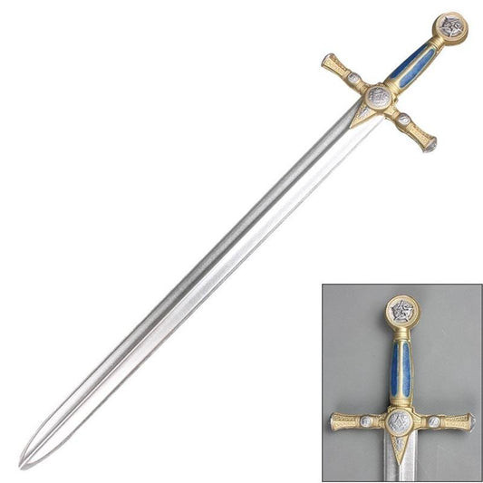 40" Masonic Foam Cosplay Sword with Metallic Chrome Blade