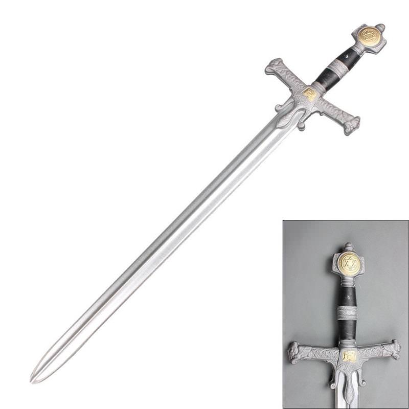 42" King Soloman Medieval Foam Cosplay Sword with Metallic Blade