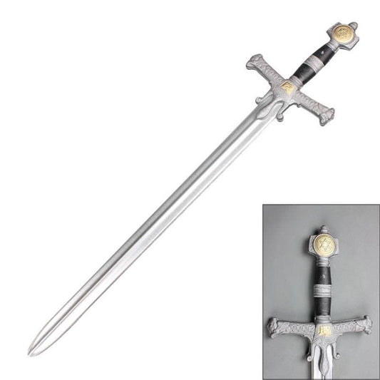42" King Soloman Medieval Foam Cosplay Sword with Metallic Blade