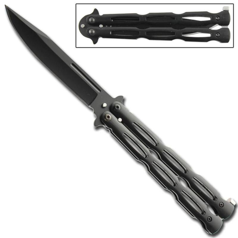 Fanning Black Veil Butterfly Knife