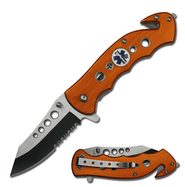 Ambulance Emergency Tactical Rescue Folder Spring Assist Knife