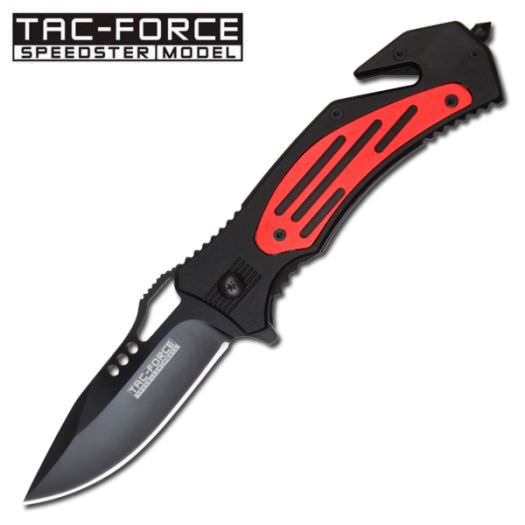 Black Spring Assist - 'Legal Automatic' Knife - Rescue Window Breaker