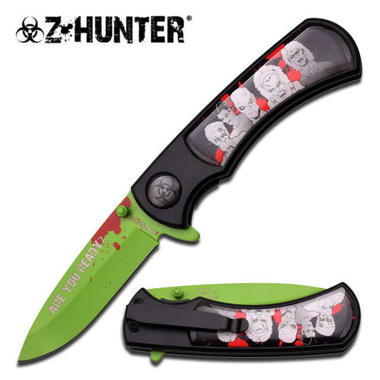 8 Inch Overall Length Zombie Spring Assisted Knife