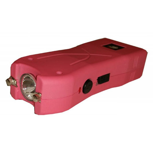 Pink Max Power Rechargeable Stun Gun Built in LED Light With Safety Pin
