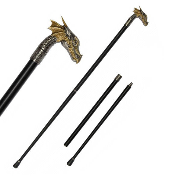 Dragon Head Sword Cane With Hidden Blade