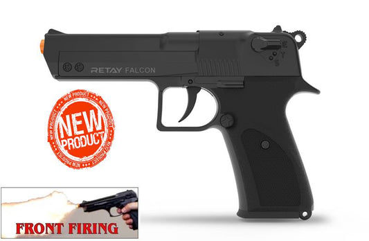 Retay 9MM Falcon Black Finish Full Auto Front Firing Model Blank Gun