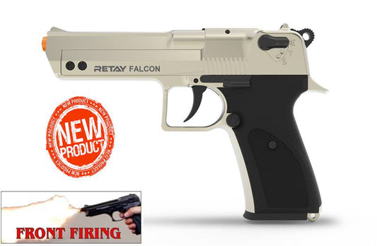 Retay 9MM Falcon Satin Finish Full Auto Front Firing Model Blank Gun