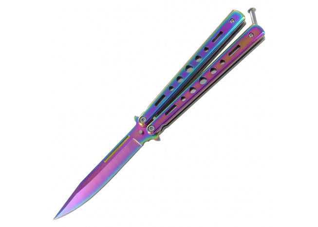 Moonlight Masquerade Rainbow Finish Butterfly Knife