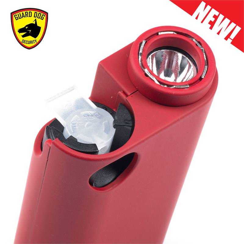 Red Olympian World's Only All-In-One Stun Gun - Pepper Spray - Flashlight